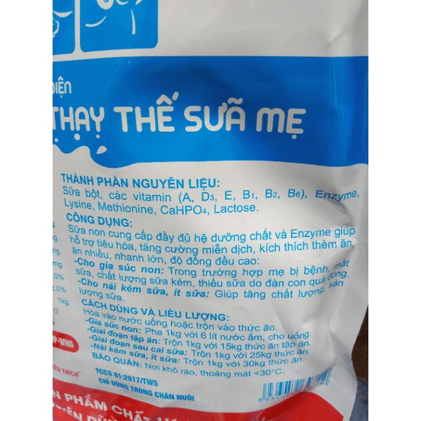 Sữa non thay thề sữa me 1kg cho chó mèo lợn con dê cừu heo con bê nghé thỏ bổ sung vitamin, thú còi thú y