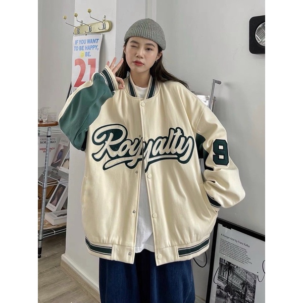 áo khoác Bomber  hai lớp ROYDAQUY20áo bomber bóng chày kaki hai lớp roy cực chất