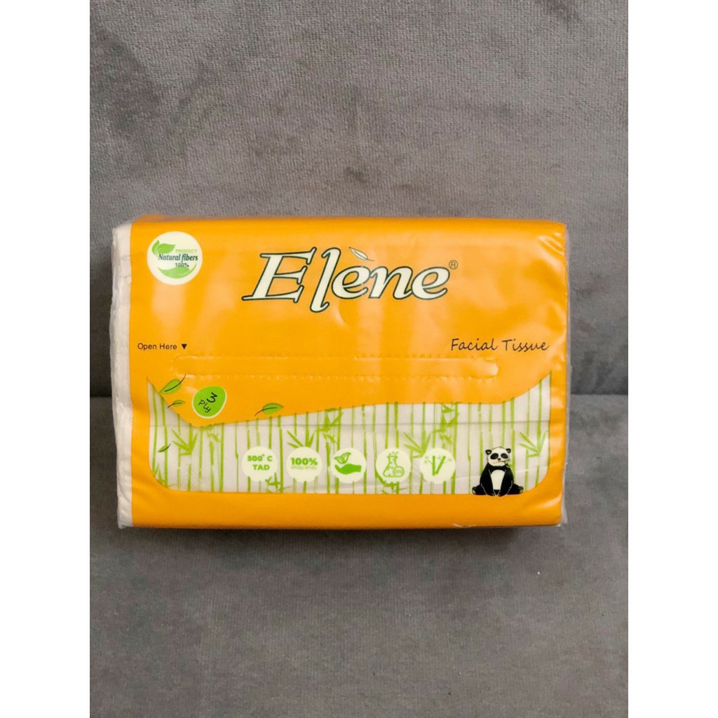 [Mã 267FMCGSALE giảm 8% đơn 500K] Khăn giấy rút gấu trúc Elene 100 tờ 3 lớp