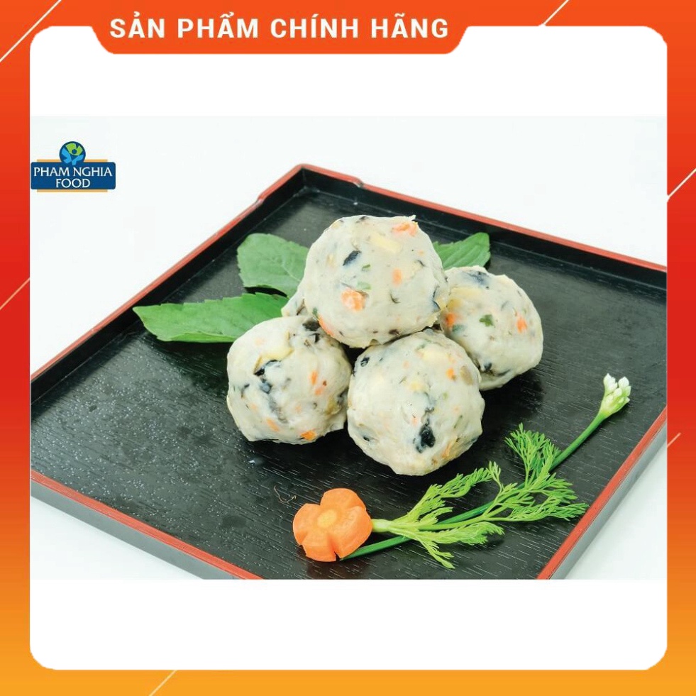[ HCM HOẢ TỐC] Hapi Chả viên Thát lát- ốc nhân trứng muối 500g NUONGFOOD