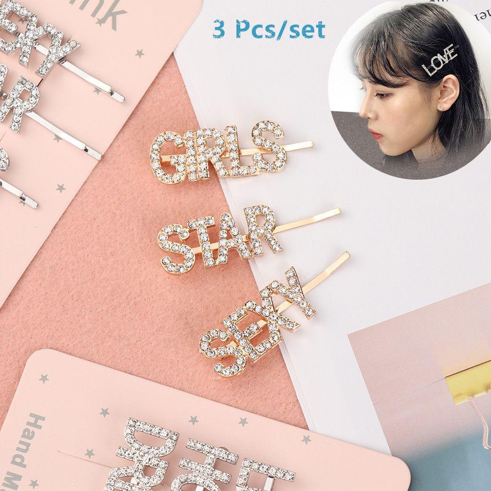 Set 3 Kẹp Tóc Kim Loại Thời Trang Cho Nữ