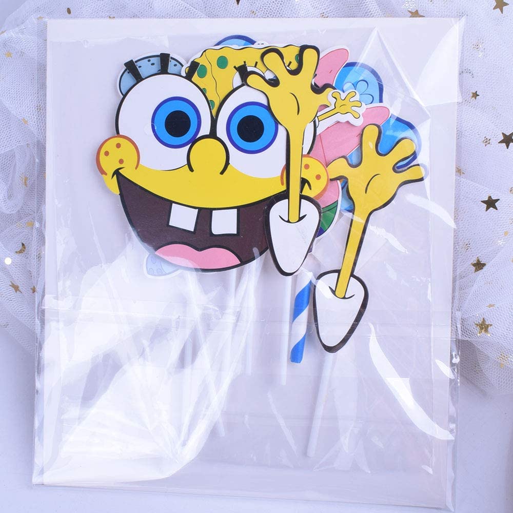 Topper Trang Trí Bánh Kem Hình Nhân Vật Hoạt Hình Spongebob