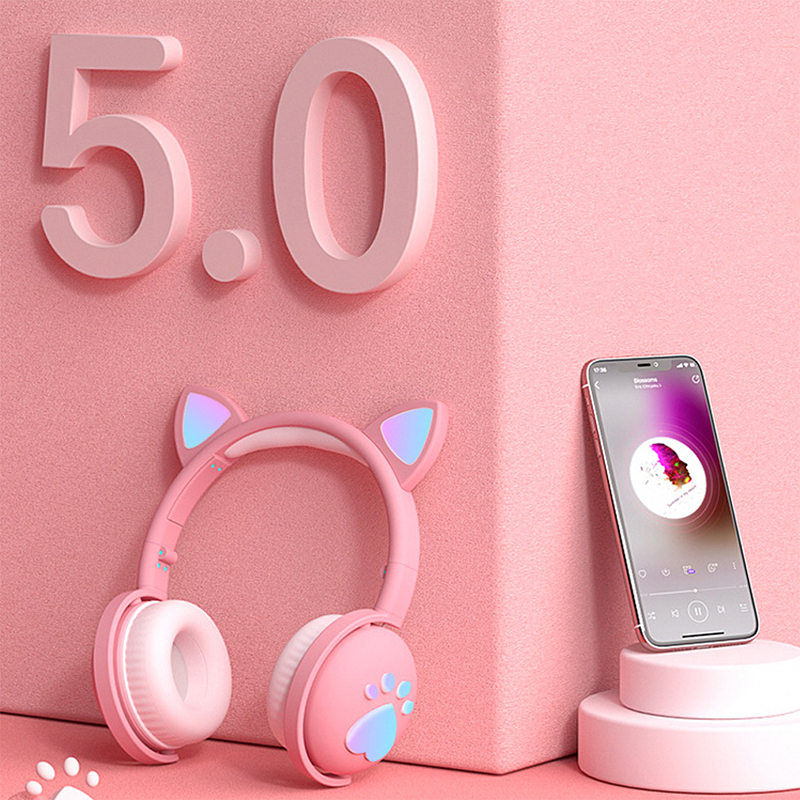 Tai Nghe Bluetooth Hình Tai Mèo Có Đèn Led Phát Sáng | BigBuy360 - bigbuy360.vn