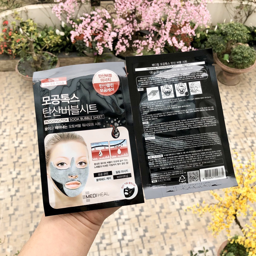 {THANH LÝ} Mặt Nạ Dưỡng Da Mediheal Mogongtox Soda Bubble Sheet 27ml (Giá 1 Miếng)