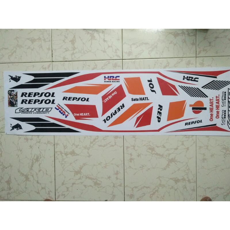 Bộ tem Vario 2019 màu trắng Repsol hàng thiết kế