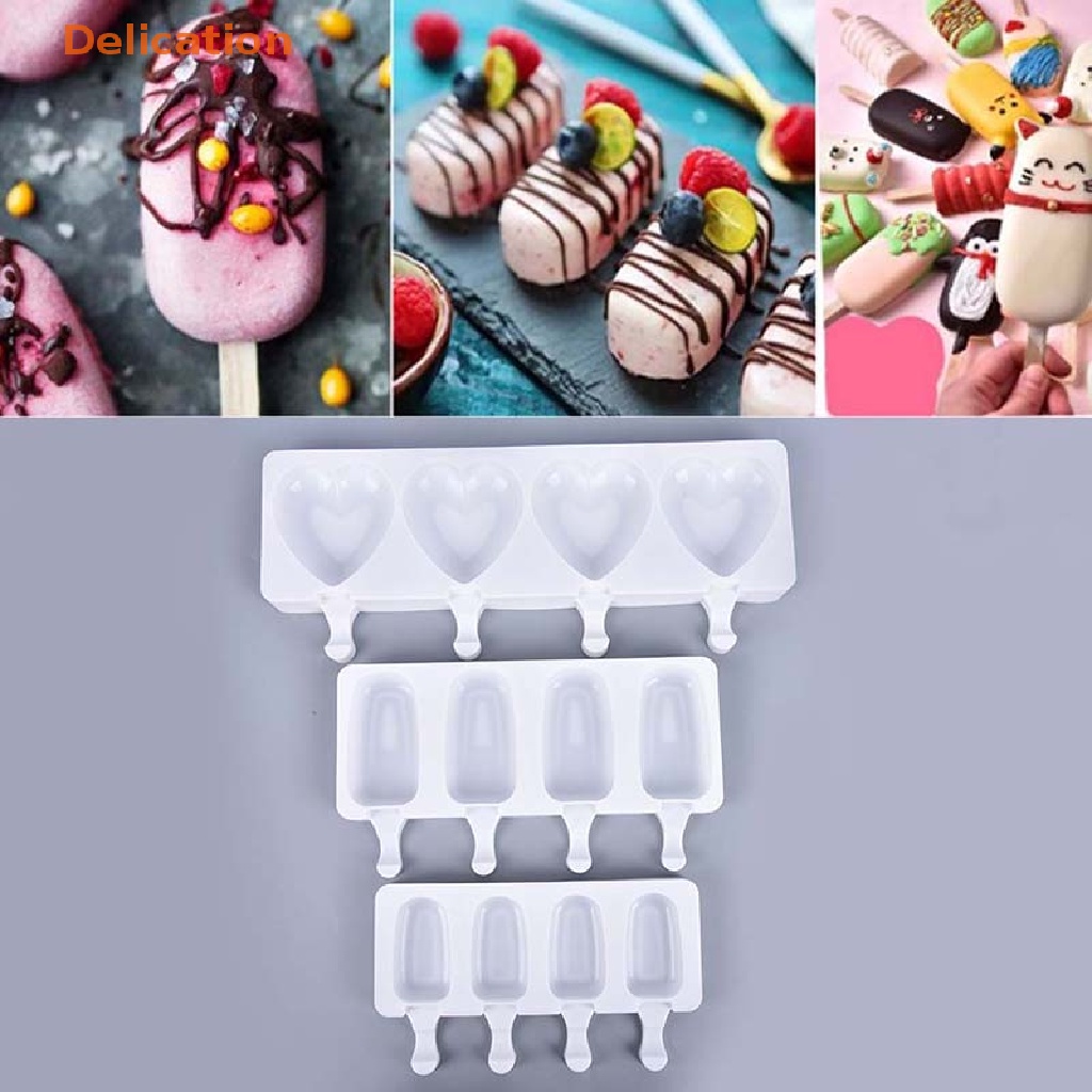 Khuôn Silicone Làm Kem Que Tiện Dụng