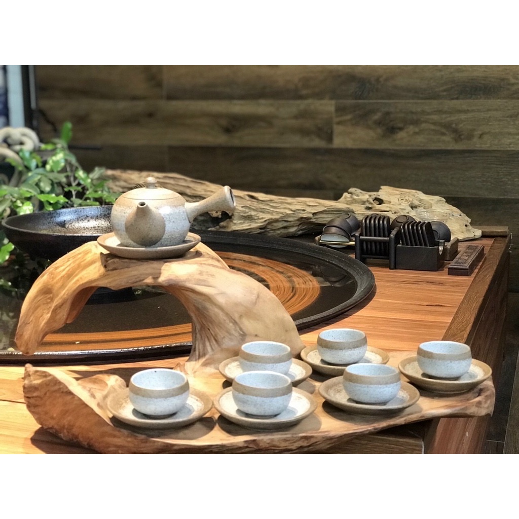 BỘ ẤM CHÉN HỒNG SA PHẾT TRẮNG ẤM BẦU Bát tràng [HÀNG CAO CẤP XUẤT NHẬT], BỘ TRÀ ĐẠO PHONG CÁCH NHẬT BỘ TÁCH CHÉN TỬ SA