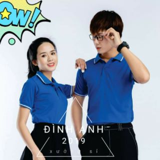 Áo thun cá sâu mè phối cổ sọc