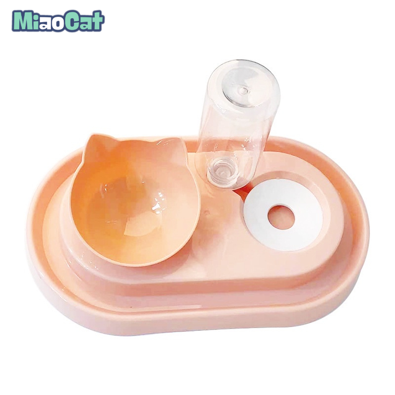 Bát Ăn Chống Kiến 2 Ngăn Kèm Bình Nước Tự Động 500 ML Cho Chó Mèo BA6640- MIAOCAT