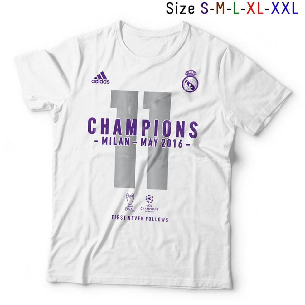 Áo Thun Bóng Đá Real Madrid La Undecima Uefa Champions League Ucl 2016 Winners