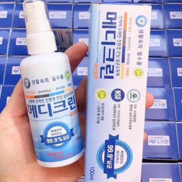 Xịt khử trùng và diệt khuẩn 100ml