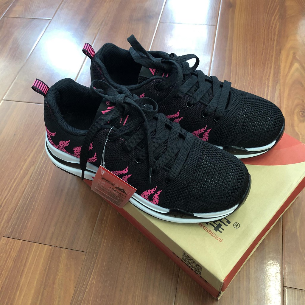 [Full box chính hãng] Giày sneaker nữ màu đen phối hồng giá rẻ, giày thể thao nữ đẹp, giày nữ đế cao mẫu hot 2020