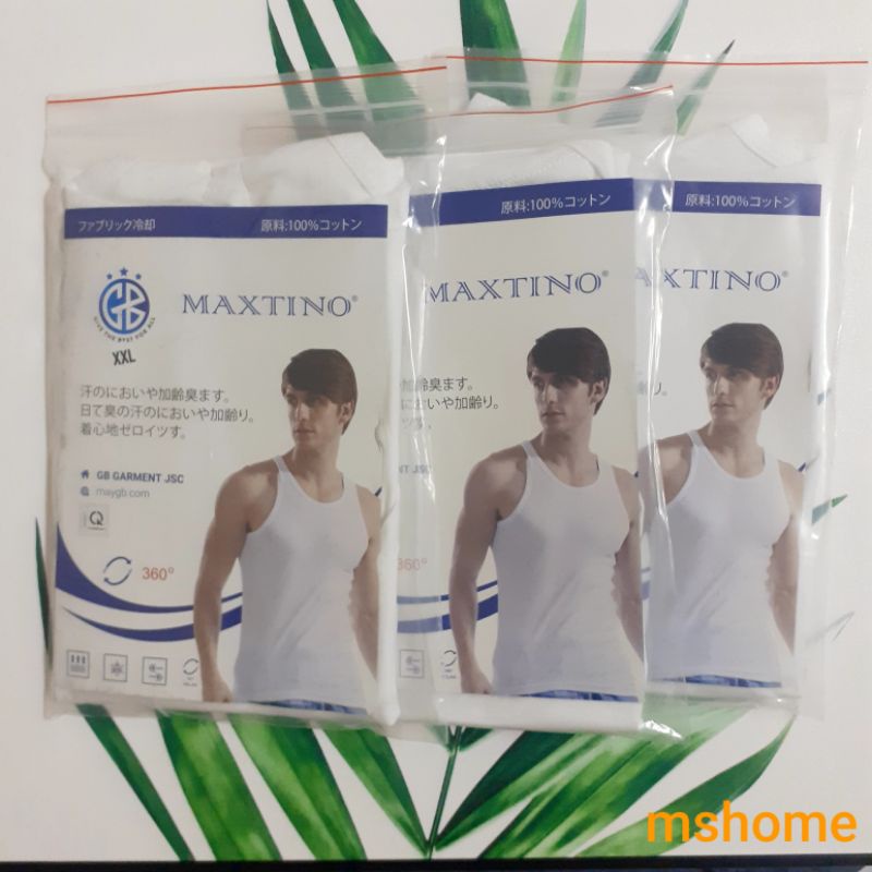 Áo ba lỗ nam Maxtino 100% cotton xuất Nhật