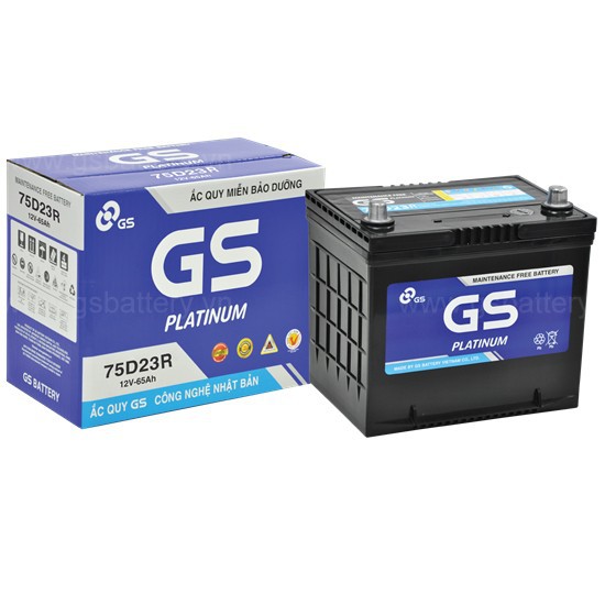 Ắc quy GS 75D23R MF (12V - 65Ah)