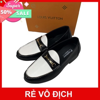 Giày loafer penny  phối màu trắng - sản phẩm được khâu chỉ gai chắc chắn bảo hành lên tới 24 tháng