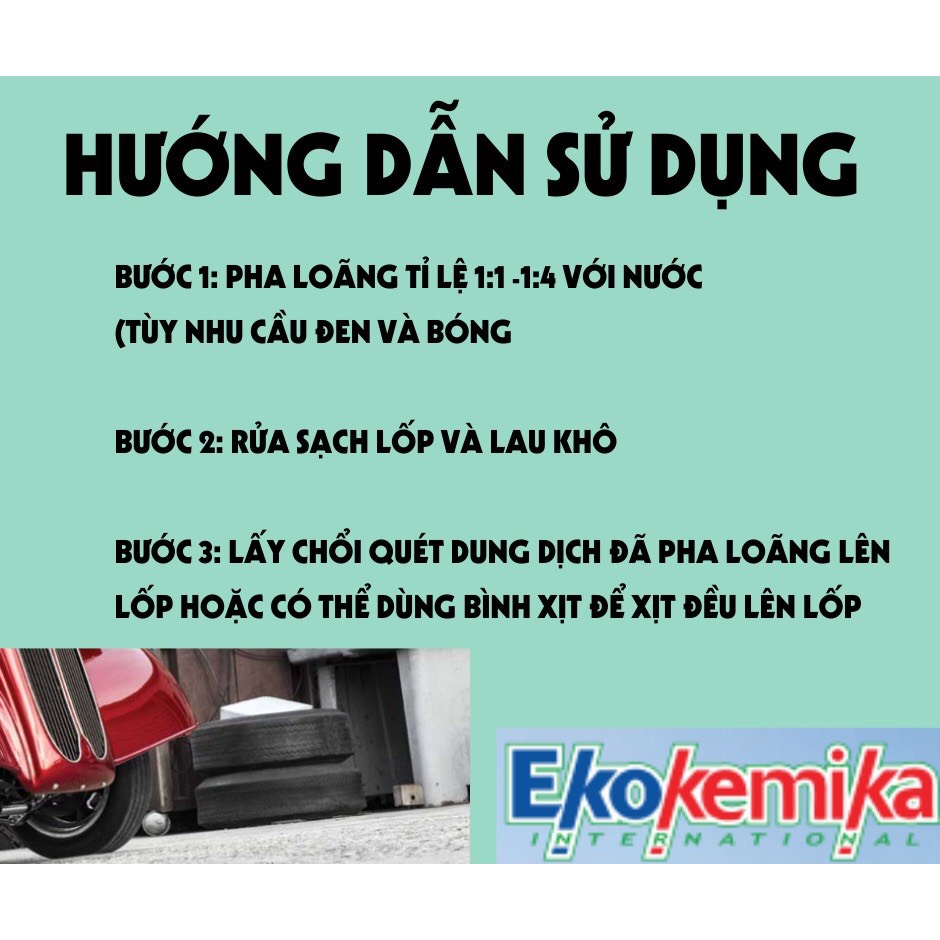 DUNG DỊCH PHỤC HỒI VÀ LÀM BÓNG LỐP BLACKBRILL EKOKEMIKA - 22L