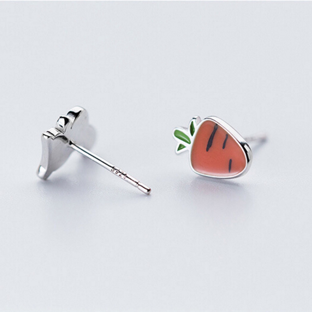 Bông tai kim loại hình cà rốt , thỏ , cà rốt đáng yêu