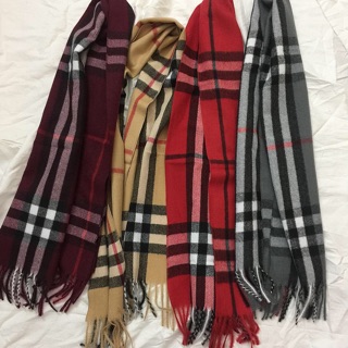 Khăn kẻ cashmere lông cừu cho bé