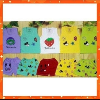 Combo 5 Bộ thun cotton sát nách cho bé trai( 6-10kg)