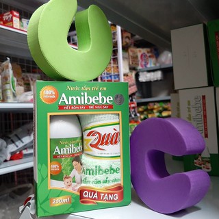 Nước tắm trị rôm sẩy amibebe 250ml (tặng quà)