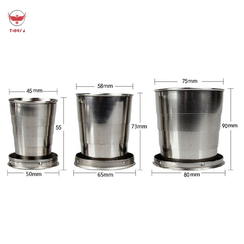 Cốc Nước Bằng Thép Không Gỉ Có Thể Thu Gọn Tiện Dụng