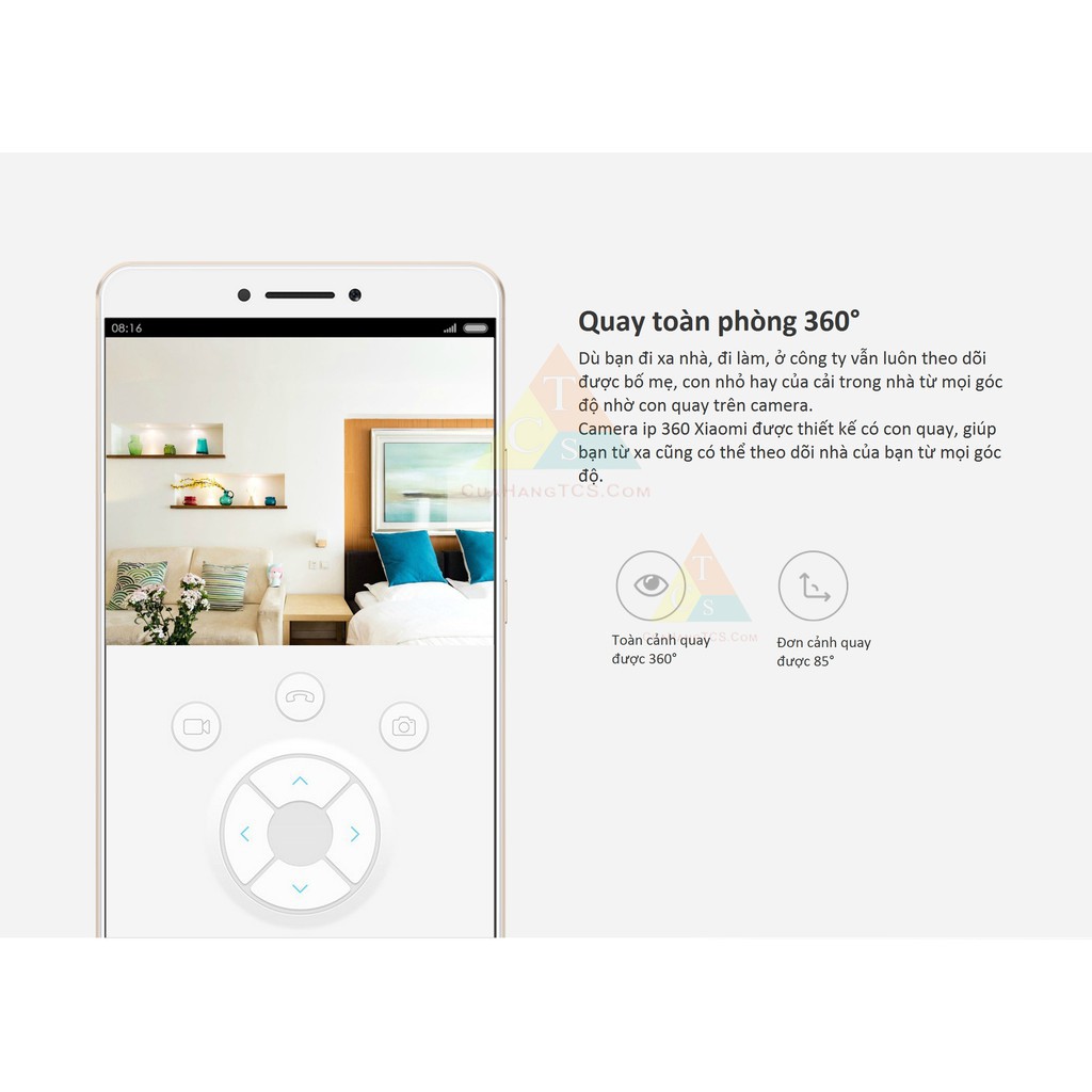 Camera ip giám sát Xiaomi Mijia xoay 360 độ bản nâng cấp