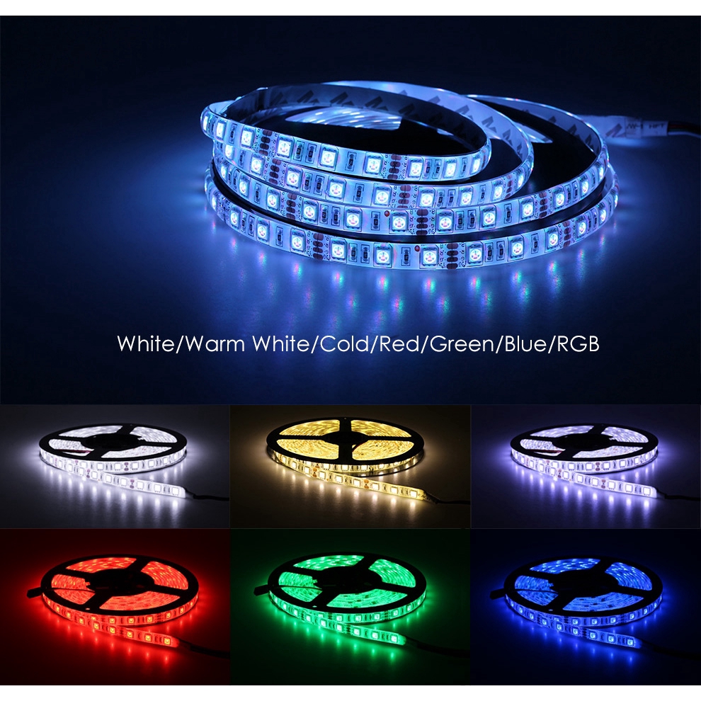 DC24V LED Strip 5050 Flexible LED Light RGB RGBW White Warm White Waterproof LED Strip 60LEDs/m 5m/lot