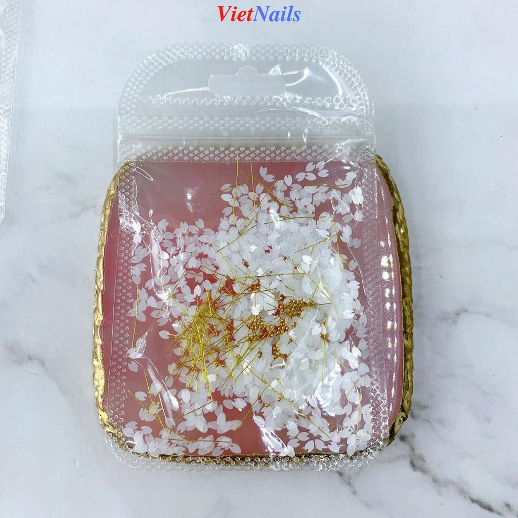 Cánh Hoa Ẩn Nail Trang Trí Móng – Hoa Trắng Trang Trí Ẩn Nail