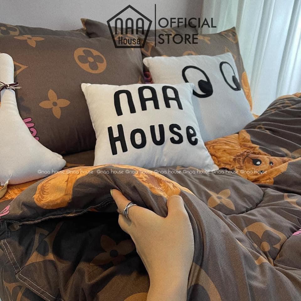 Bộ chăn ga gối Cotton Poly mẫu gấu LV sang chảnh giá rẻ nhất thị trường | BigBuy360 - bigbuy360.vn