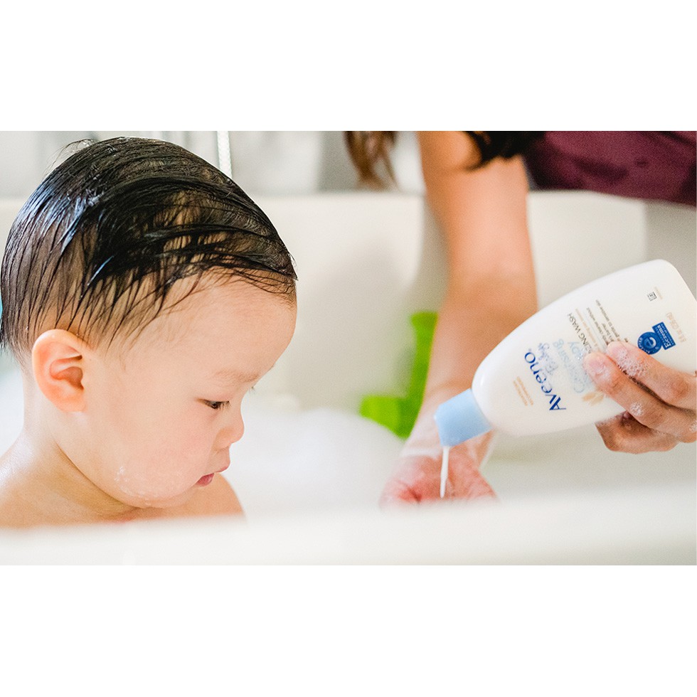 {Mẫu mới} Sữa Tắm Yến Mạch Cho Bé Da Chàm, Khô, Dưỡng Ẩm AVEENO BABY Cleansing Therapy Moisturizing Wash 236ml Eczema Mỹ