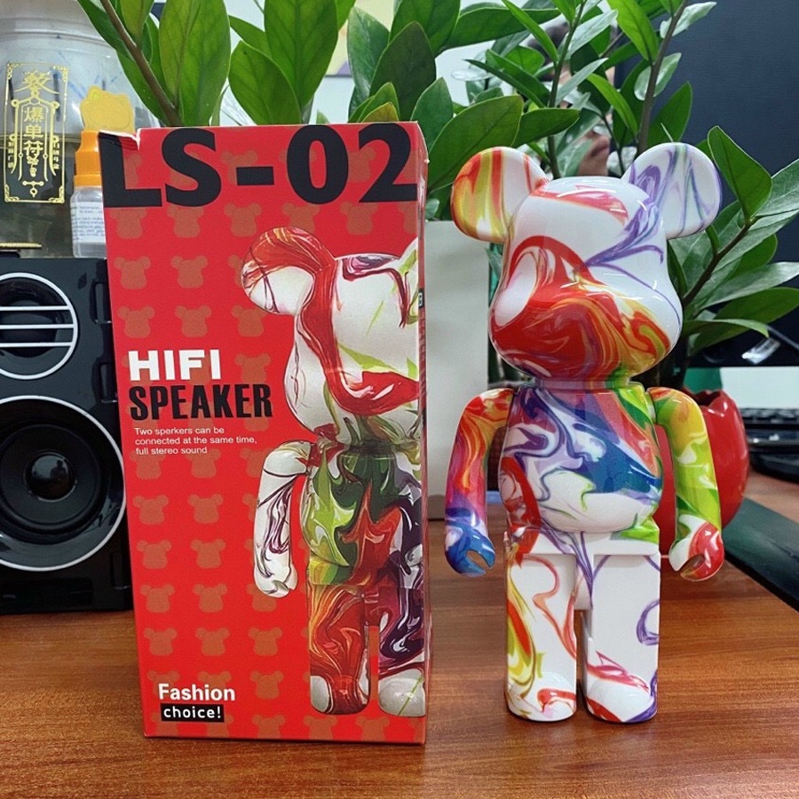 Loa Nghe Nhạc Bluetooth Gấu Bearbrick Mini giá rẻ Để Bàn decor Cầm Tay B5+ Âm Thanh Bass Cực Mạnh - Việt linh store
