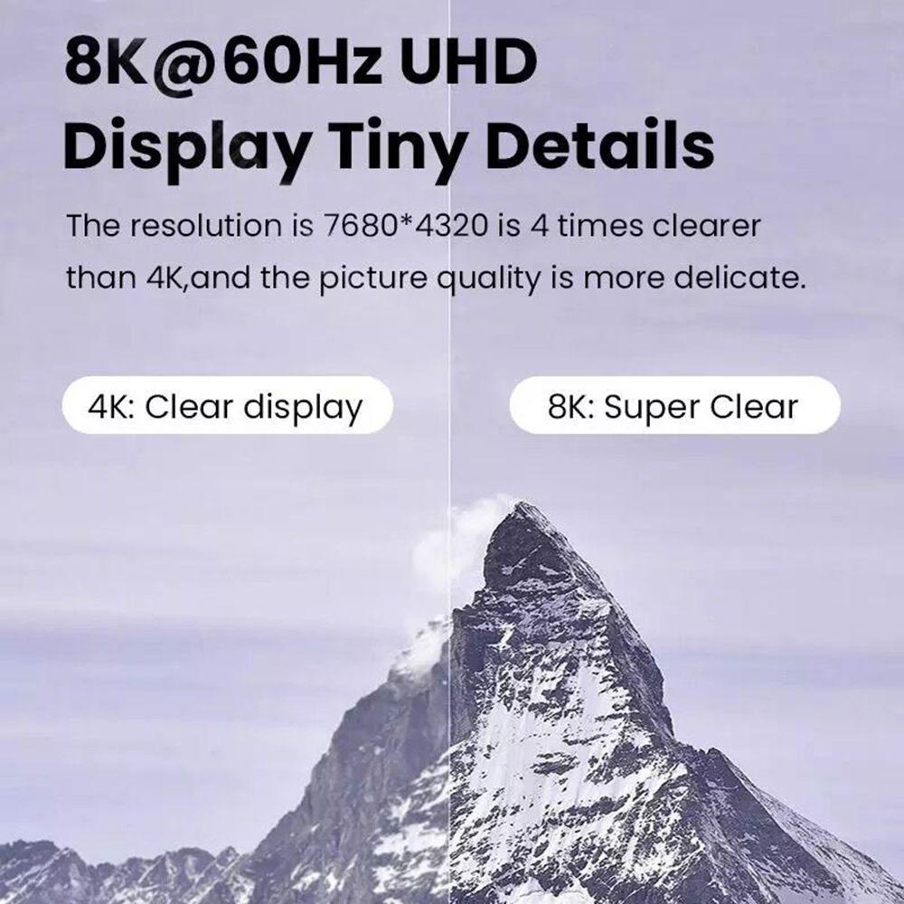 Dây Cáp Sạc Nhanh Loại C 8K @ 60Hz Thunder-bolt 3 / 4 40Gbps Dành Cho Máy Tính