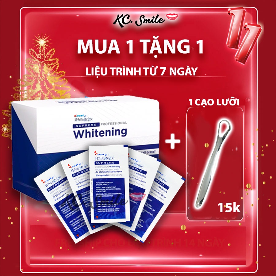Miếng dán trắng răng Crest Supreme Professional - Crest Whitestrips