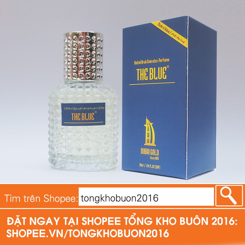 [Tặng tinh dầu Dubai] - Nước hoa nam Dubai Gold The Blue 30ml dạng xịt | BigBuy360 - bigbuy360.vn