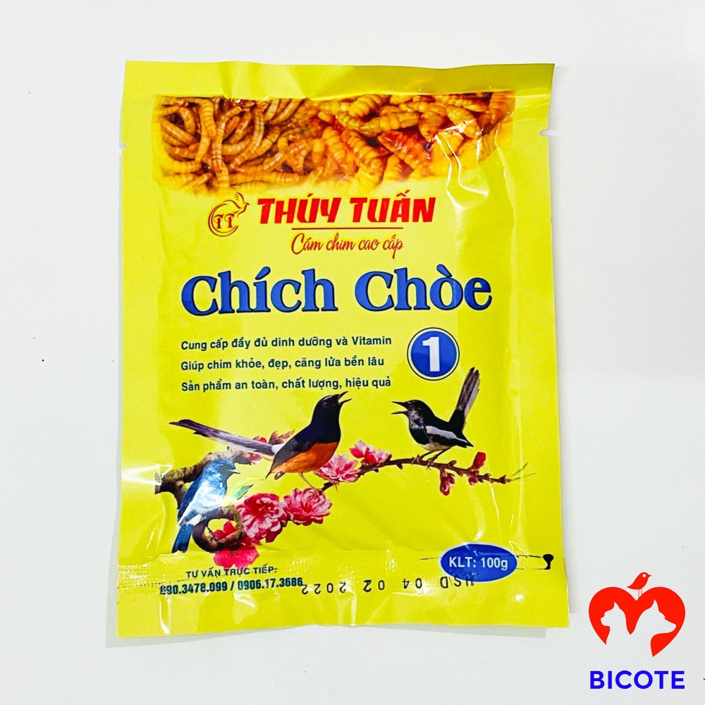 Cám chim chich chòe Thúy Tuấn số 1 cao cấp giá rẻ loại 100gram và 200gram BICOTE