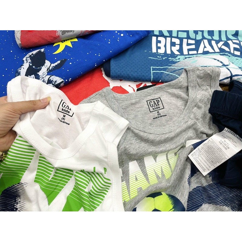 BỘ Cotton sát nách G@PKIDS xuất to đại bé trai 5-18Y (20-60kg)