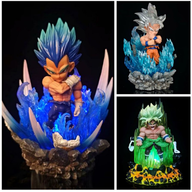 Mô hình Dragon Ball Son Goku Vegeta Broly cực chất có hiệu ứng và đèn led chi tiết sắc nét