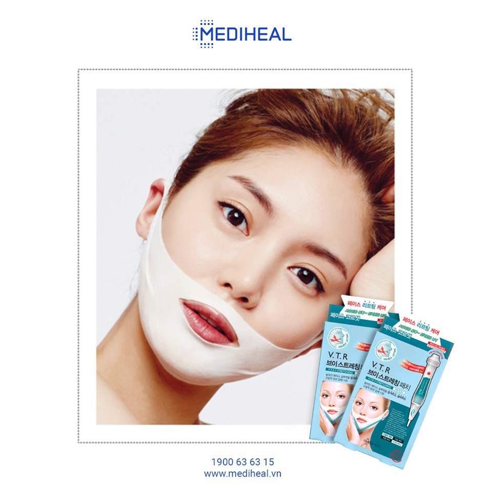 [Mã BMLTA50 giảm đến 50K đơn 99K] Mặt nạ nâng cơ giảm mỡ thừa tạo hình V- line Mediheal V.T.R Stretching patch 20ml