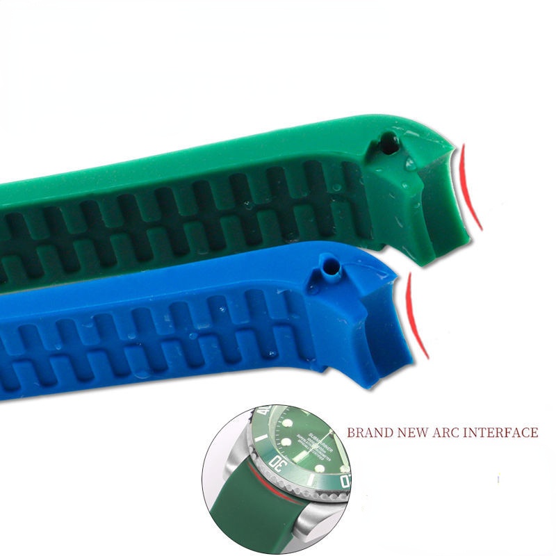 Dây Đeo Đồng Hồ Bằng Cao Su Silicone Cho Rolex 18mm 20mm 22mm 19mm 21mm 24mm