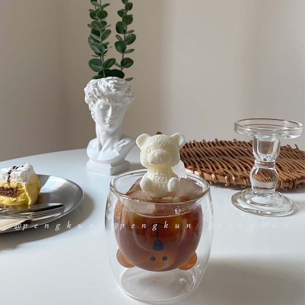 Khuôn làm đá bằng silicon hình chú gấu xinh xắn