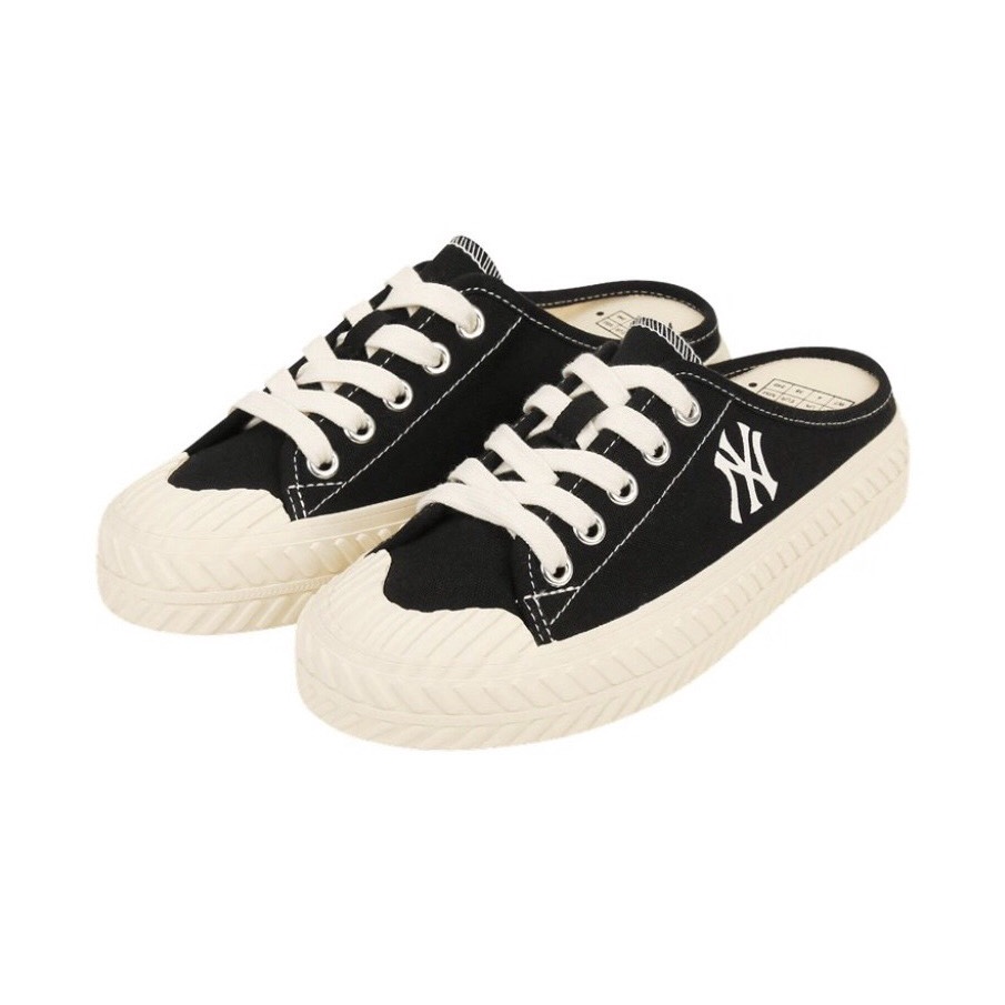 SỤC MULE MLB ĐEN TRẮNG NỮ|SỤC MLB BLACK-WHITE