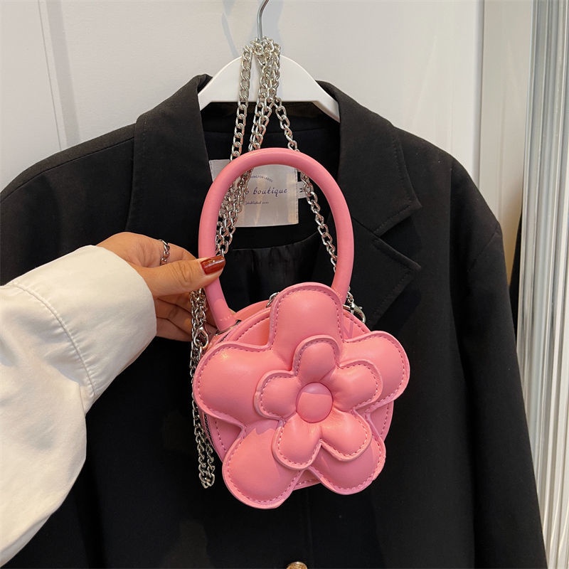 Túi Đeo Chéo Mini Hình Tròn Phối Dây Xích Phong Cách Mới Mùa Hè 2022 Dễ Phối Đồ Bán Chạy