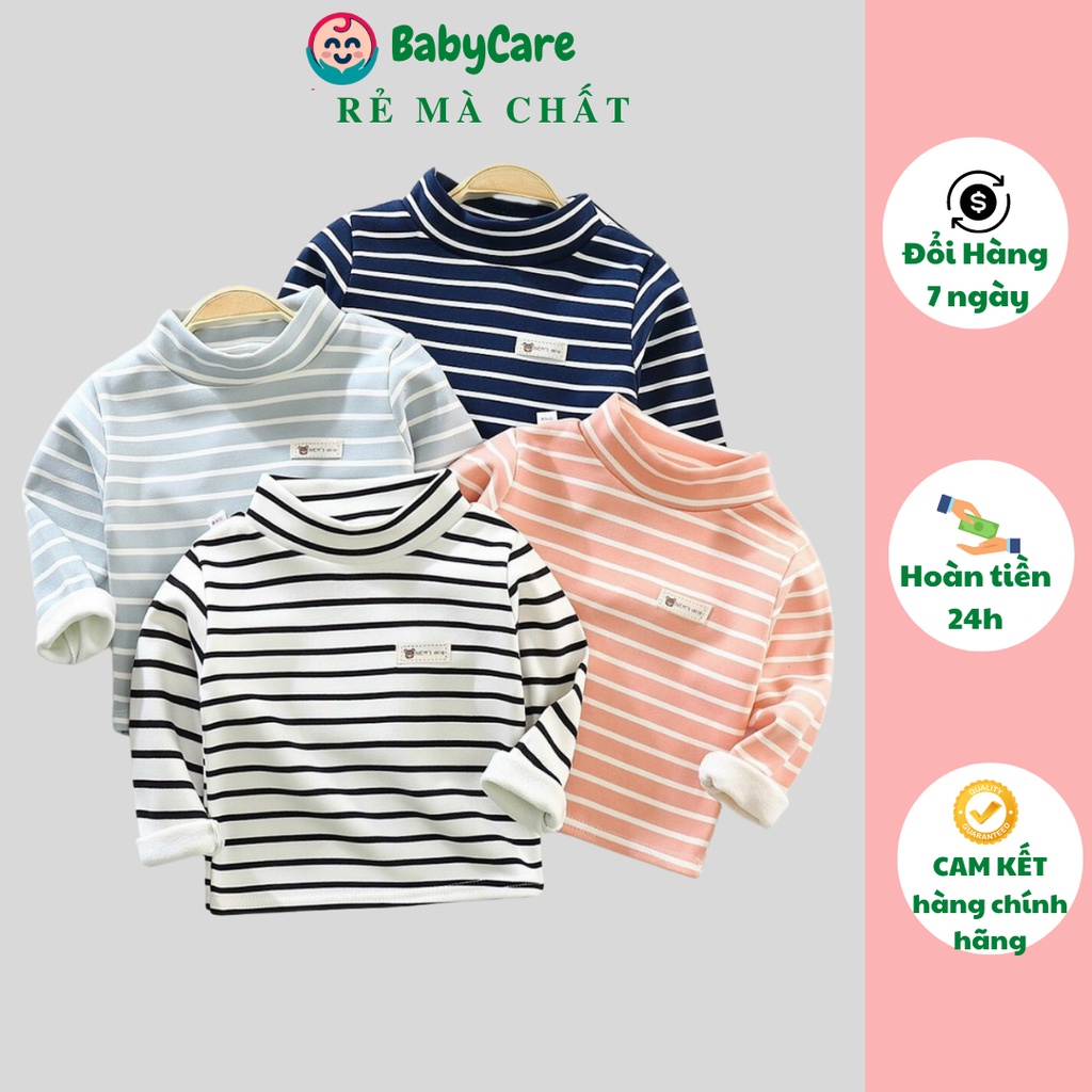 Sale! Áo nỉ bông kẻ dài tay cho bé trai và bé gái - Áo giữ nhiệt cho bé
