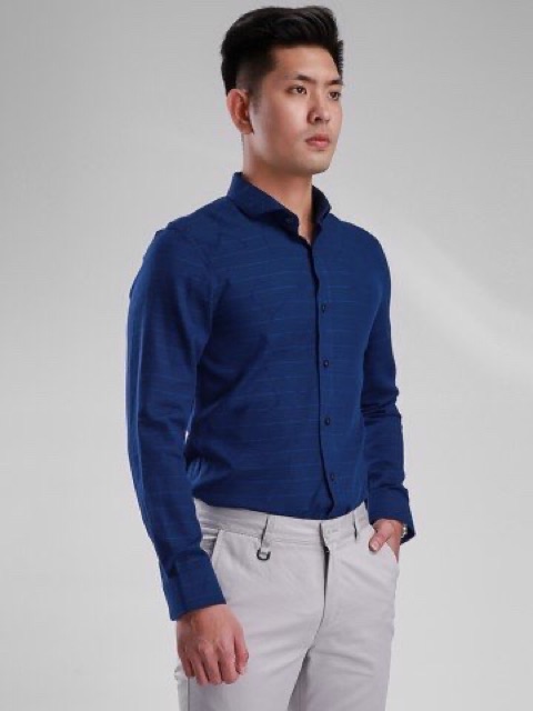 Áo Sơ  Mi Nam Aristino ALS21707 Từ Sợi Sồi Thiên Nhiên Regular 38/39/41/43