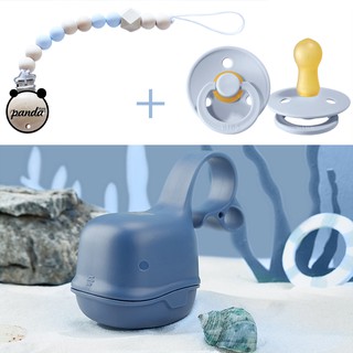 (Combo TẶNG KÈM 1 DÂY ĐEO XINH XẮN) Hộp đựng & ti giả BIBS Đan Mạch