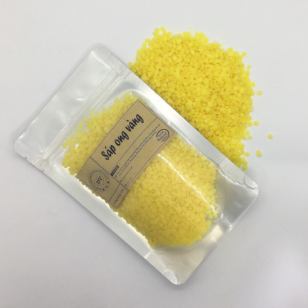 100g Sáp ong hạt vàng cao cấp dùng trong làm nến và mĩ phẩm 100% thiên nhiên