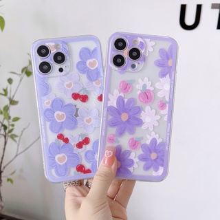 Ốp Điện Thoại Họa Tiết Hoa Xanh Dương Dễ Thương Chống Sốc Cho Huawei P Smart 2019 Y9 Y7 2019 Nova 4 4e 7i 7 8 Y8P Y6P Y9A Honor 9X