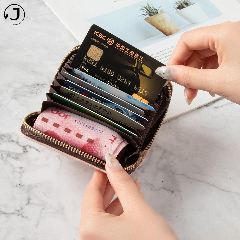 KAITIFEI Ví đựng thẻ cầm tay thời trang đẹp da nhỏ gọn họa tiết hoạt hình dễ thương cho nữ