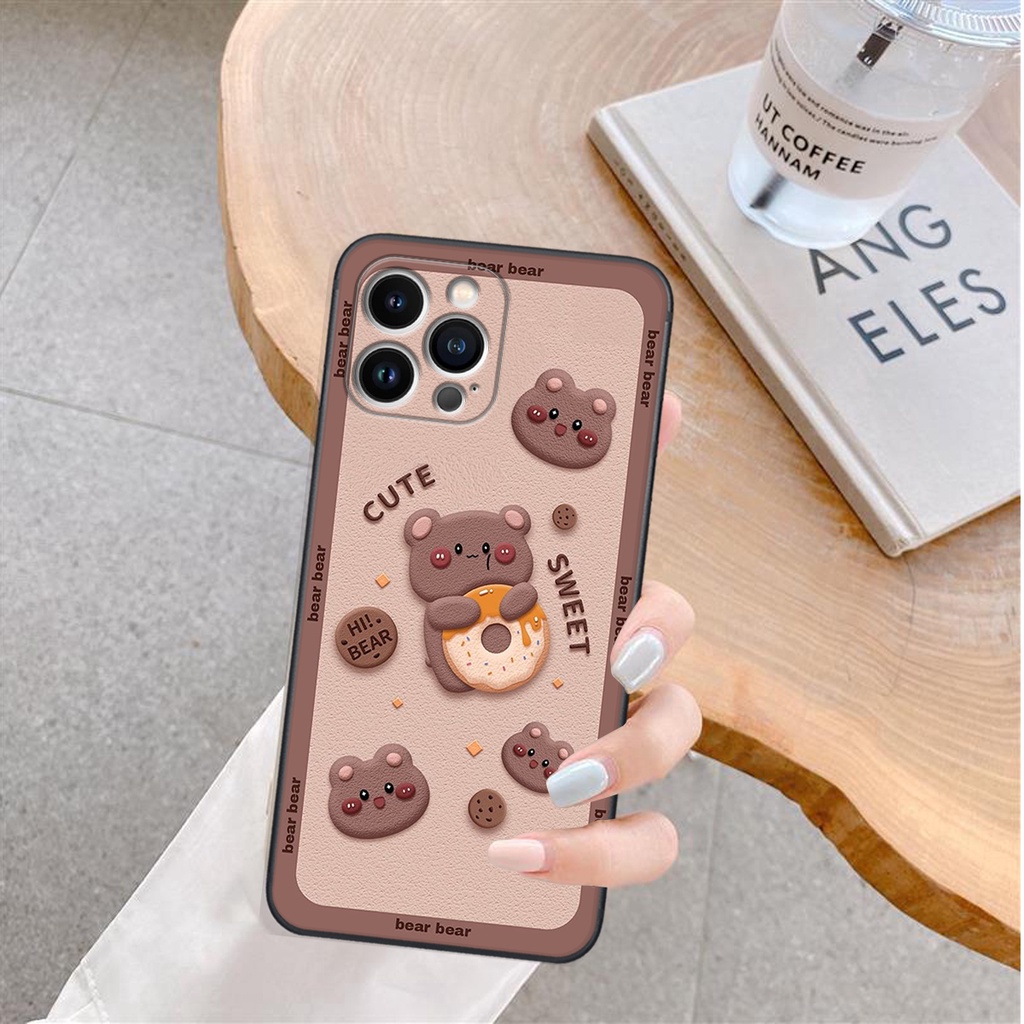 Ốp lưng ip 12 PRO / 12 PRO MAX in hình Gấu nâu - hồng, Gấu Be@rick  cực CUTE, DỄ THƯƠNG
