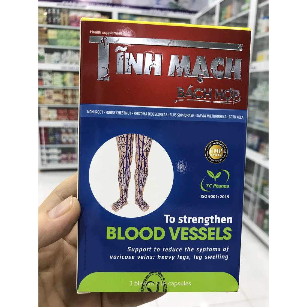 TĨNH MẠCH BÁCH HỢP - Hổ Trợ Tình Trạng Suy Giãn Tĩnh Mạch, Nổi Gân Xanh (hộp 30 viên)
